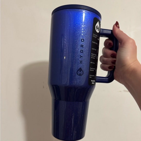 Hydrojug Holiday Cateye Collection Glam Blue Traveler 40oz Tumbler New In Hand